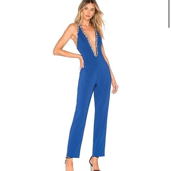 NBD Luna Jumpsuit in Midnight Cobalt - Picture 1 of 11